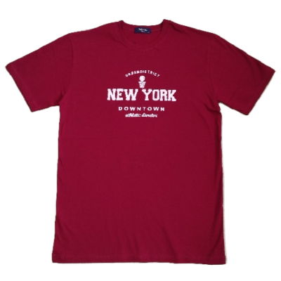 تیشرت مردانه طرح نیویورک (new york) قرمز